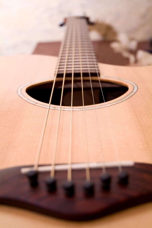 guitar bridge, steel string, acoustic guitar, luthier